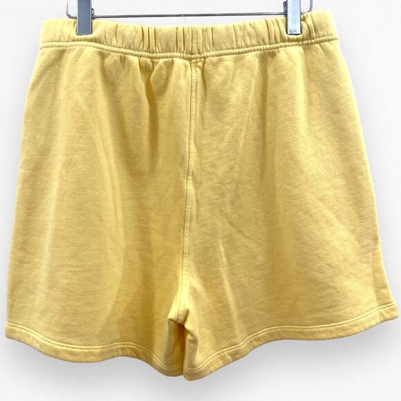 Mate The Label Shorts Medium Yellow Fleece Pocket NWT Athleisure Loungewear - Picture 3 of 12